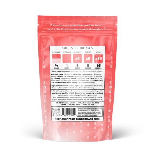 THE ONE: 16-Count 250mg Microdose Gummies with Mushroom Extract - Watermelon - Image 2