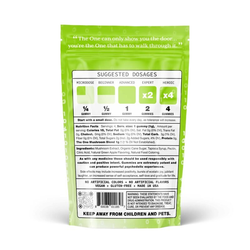 THE ONE: 4-Count 1g Macrodose | Green Apple | Mushroom Extract - Image 2