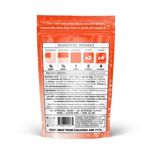 THE ONE: 4-Count 1g Macrodose | Mango Gummies | Mushroom Extract - Image 3